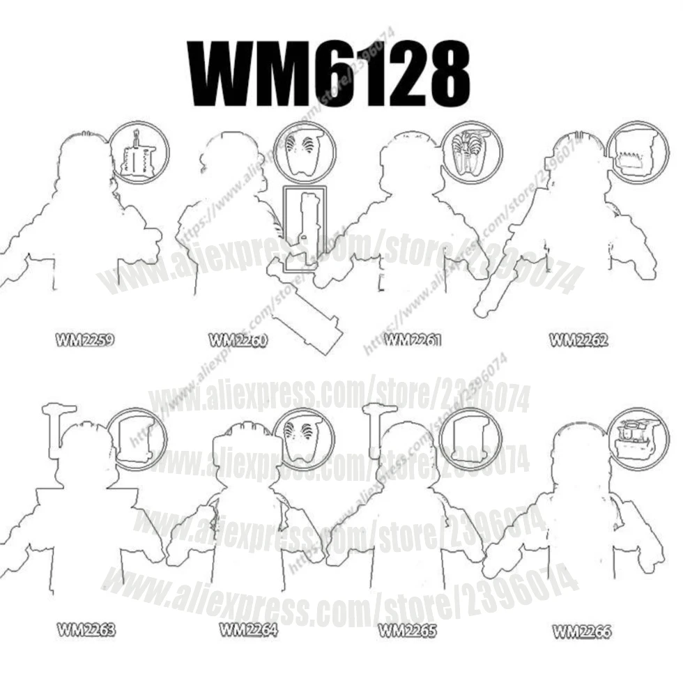 Action-figuren Film Bausteine Ziegel WM6128 WM2259 WM2260 WM2261 WM2262 WM2263 WM2264 WM2265 WM2266 Geschenk Spielzeug Image