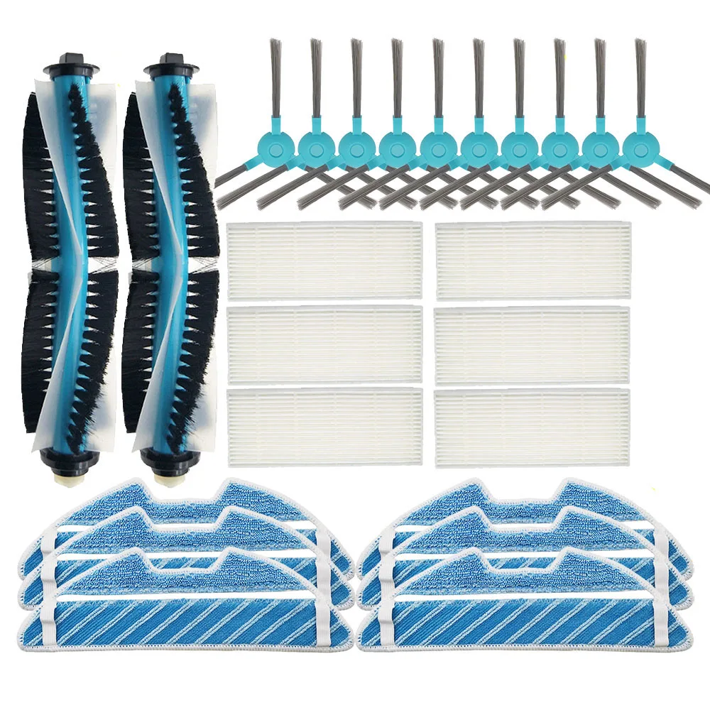 Staub Hepa Filter Seiten bürste Mop Pad Rollen bürste für Cecotec Conga 1390 Cecotec Conga 1290 Roboter Staubsauger Ersatzteile Image
