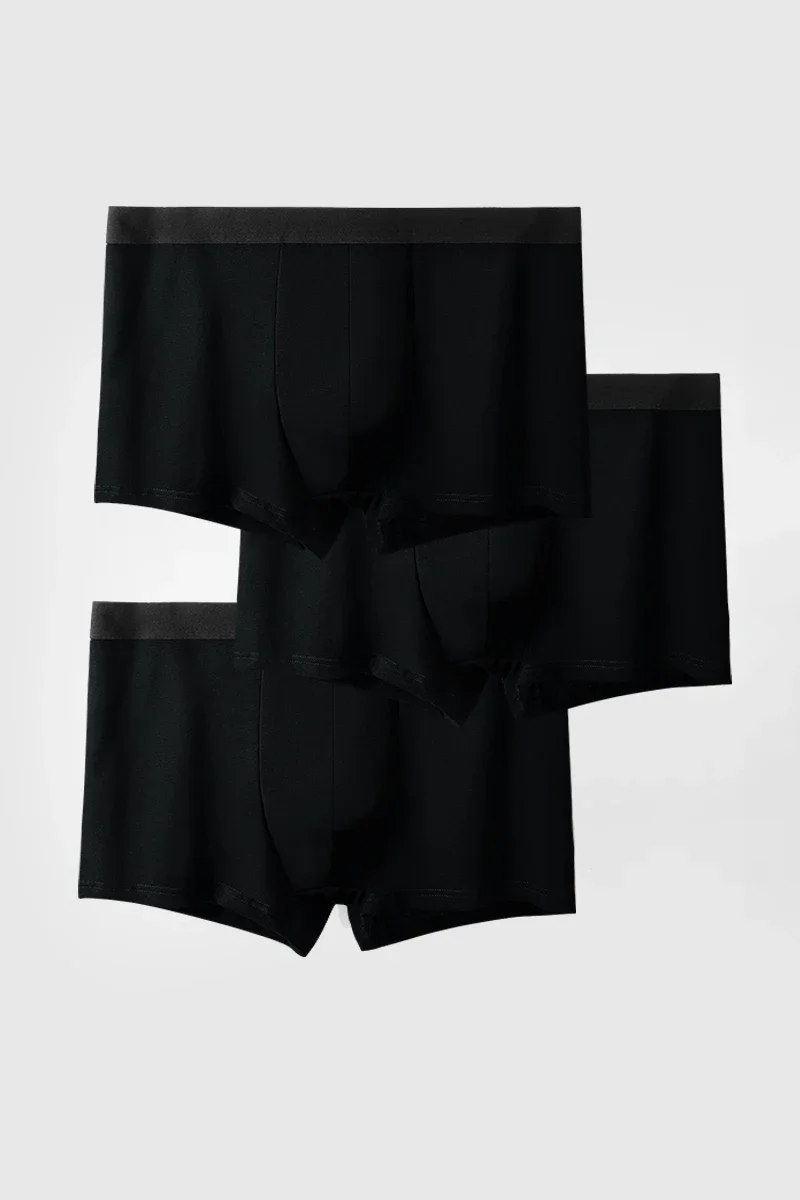 Herren-Unterwäsche aus reiner Baumwolle, lockere Baumwoll-Boxershorts mit vier Ecken, atmungsaktiv, große Größe, bequem, dünn, für den Sommer, Jungen-Boxershorts, Unterhosen Image