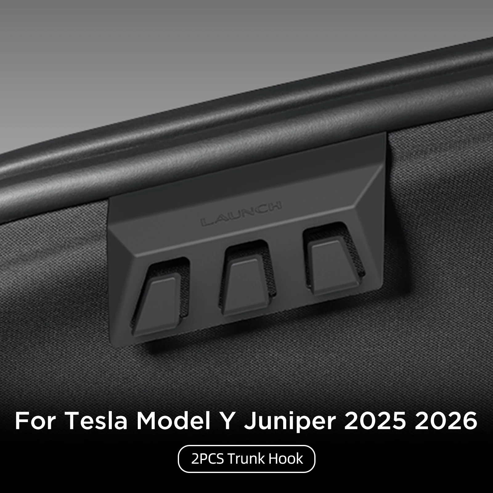 LUCKEASY für Tesla Model Y Juniper 2025 2026 Starten Sie den hinteren Kofferraumhaken, versteckter Organizer, Regenschirm, Taschenaufhänger, Aufbewahrungszubehör, 2 Stück Image