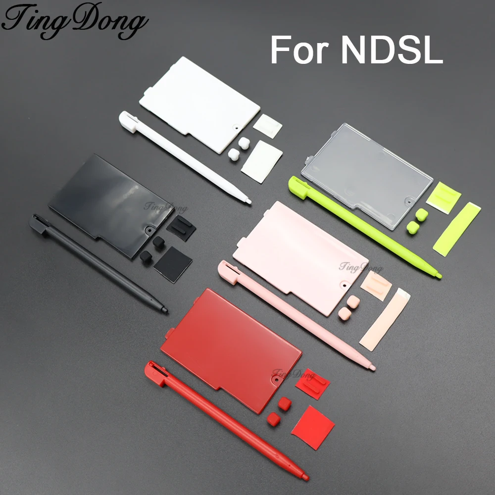 2 Sets für NDSL-Konsole, Batterieabdeckung, Kombi-Set mit staubdichten Schraubenloch-Gummistopfen und Stylus-Stift für NDS Lite Image