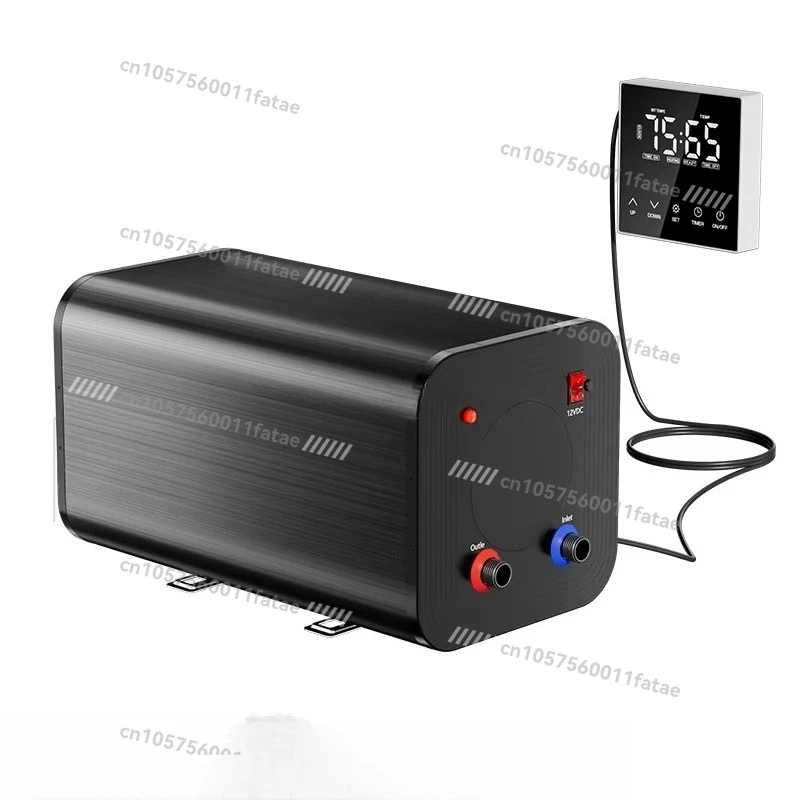 Kleiner elektrischer Warmwasserbereiter für den Haushalt, 12 V–240 V, energiesparende Schnellheizung, 10–30 l Edelstahl-Einsatz für Automobile und Hotels Image