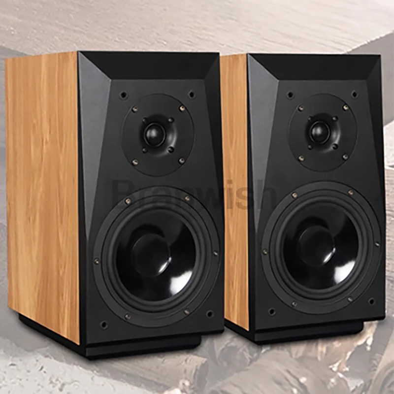 Hochleistungs-200-W-Lautsprecher, Hifi-Regallautsprecher, 6,5 Zoll Zwei-Wege-Fieber, passiver Lautsprecher für TV, PC, Desktop, Heimkino, Soundbox Image