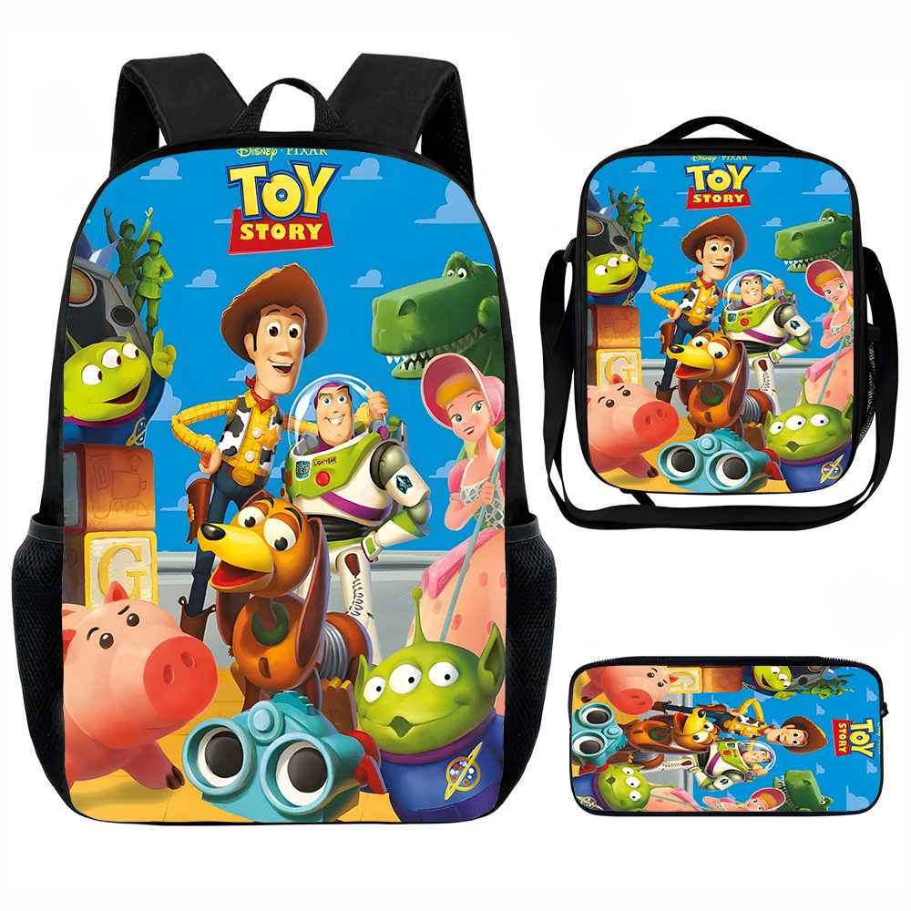 Film Toy Story Buzz Lightyear Sac à dos d'école pour enfant avec sacs à déjeuner, sacs à crayons, sacs d'école pour garçons et filles, meilleur cadeau