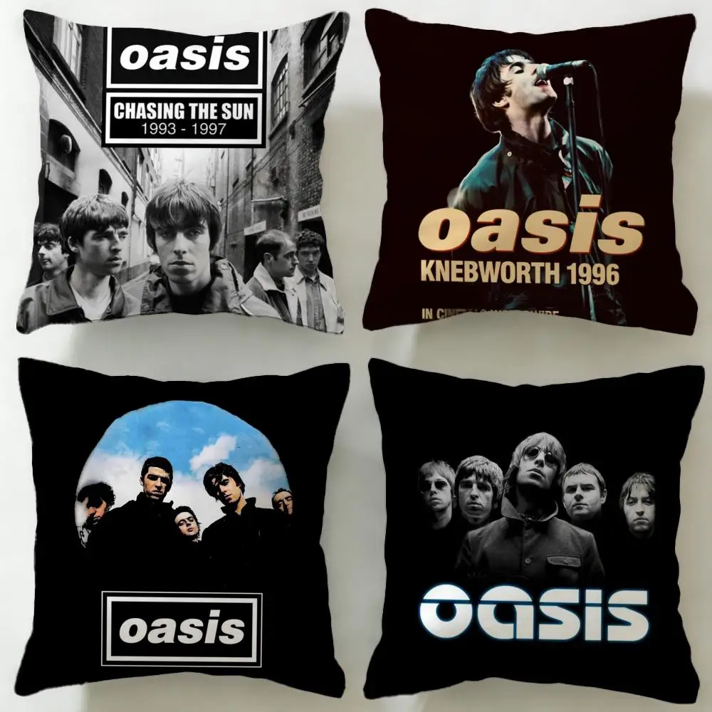 Klassischer Kissenbezug der Band Oasis, weicher und leicht zu waschender Kissenbezug – vielseitig einsetzbar für Couch, Bett, Reisen und Büro Image