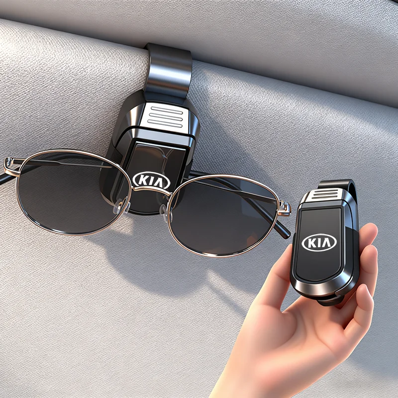 Kia Auto Sonnenblende Gläser Clip Sonnenbrille Lagerung Halterung Für Kia Sportage Seltos Sorento Karneval Rio Borrego Ceed Forte K3 K4 Image