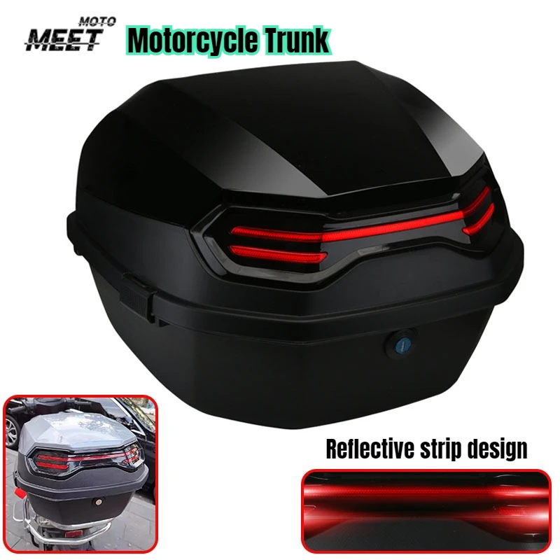 Motorrad Schwanz Box Roller Stiefel Stamm Cool ABS + PP Solide Fall für Volle Helm Lagerung Organizer Gepäck Box Schwanz box Zurück Image