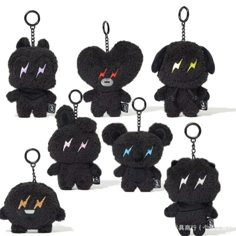 Kawaii BT21 Lightning Dark Co-Branded Serie Plüsch-Spielzeug Schlüsselanhänger Niedliche Puppe Dekoration COOKY KOYA TATA Anime Geschenk Spielzeuge Image