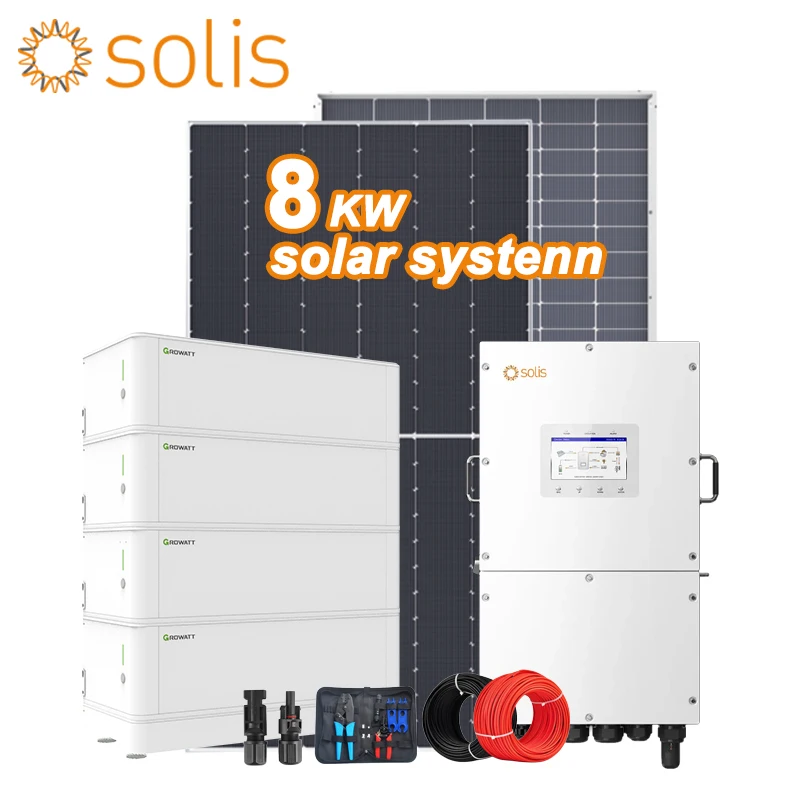 Hybrid-Solarenergiesystem für Zuhause 5kW 10kW Netzunabhängiges Solarstrom-Energiespeichersystem Komplettset Image