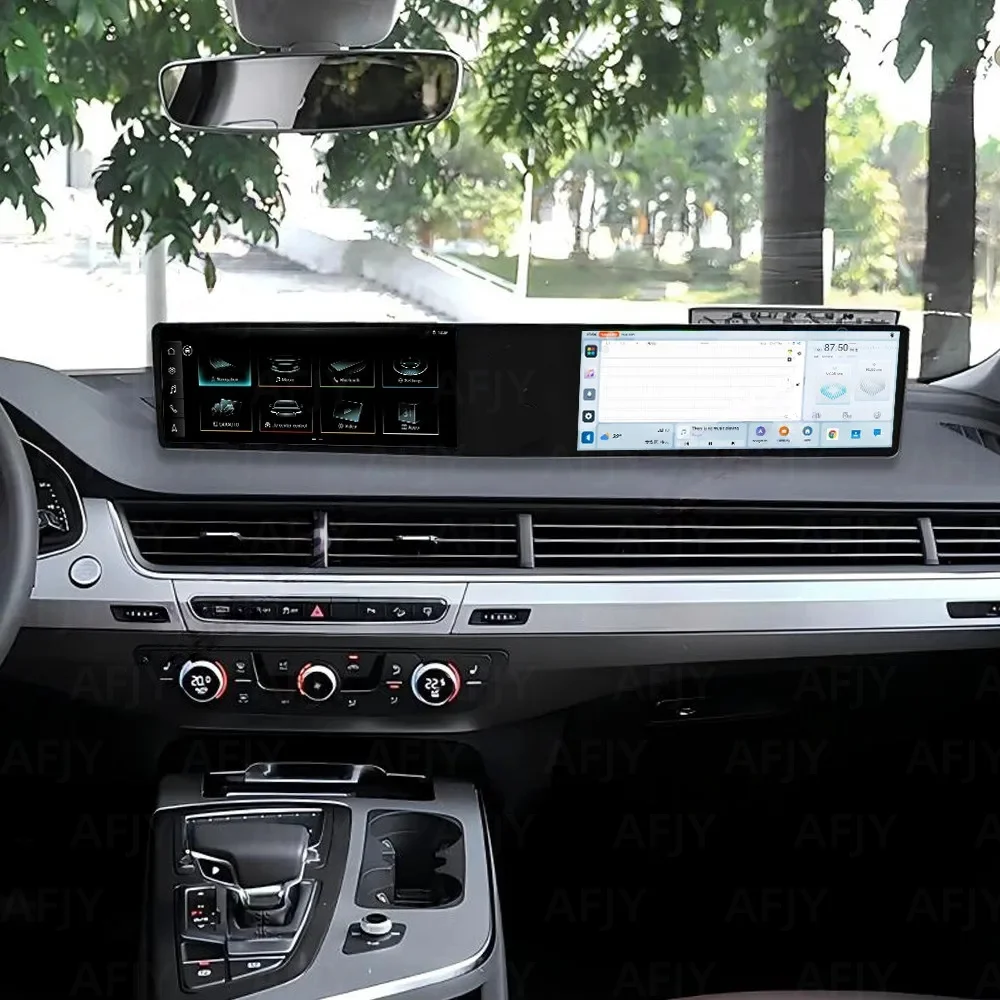 Neue Große 24,6 "Android Auto Für Audi Q7 2016 2017 2018-2020 Carplay Auto Radio Stereo GPS HD Touchscreen Navigation Gerät & BT 5,0 Image