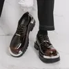 Herren-Derby-Schuhe, PU, dicker Boden, modisch, bequem, lässig, Herrenschuhe, Größe 38–46