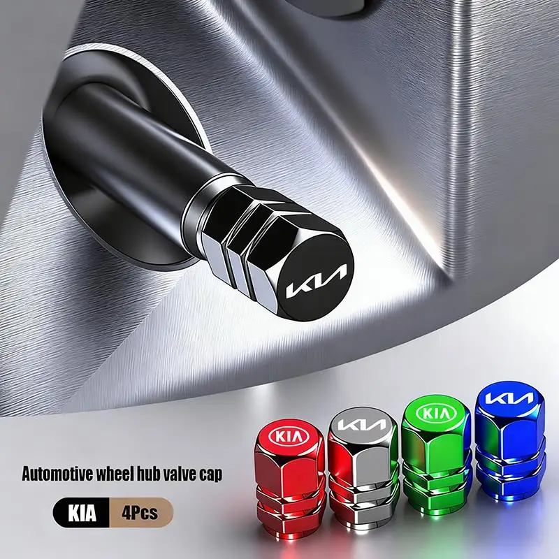 Auto Rad Reifen Ventil Stem Abdeckung Staubdicht Kappe Zubehör Für KIA EV6 Stinger RIO Sorento Picanto Ceed Borrego Syros K4 K5 K8 K9 Image