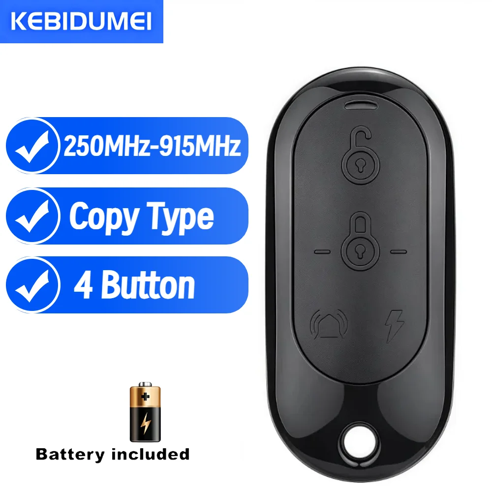 250 MHz-915 MHz Mehrfrequenz-Garagentor-Fernbedienung RF 4CH Duplikator 868 MHz 433 MHz Festcode-Sender für Alarmsystem Image