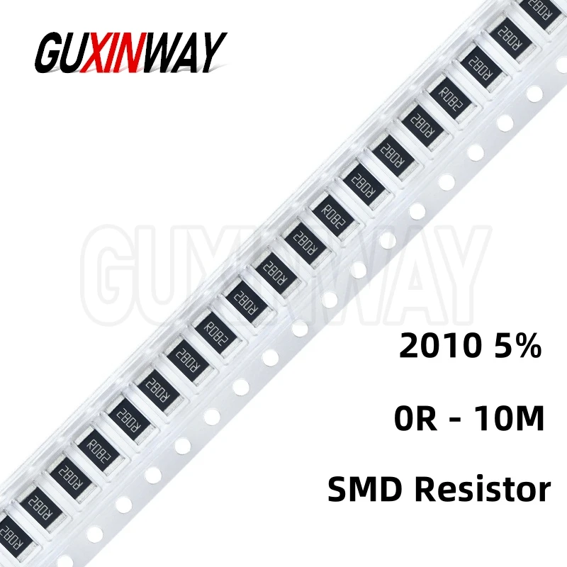 50 Stück 2010 3/4W SMD Chip-Widerstände 5% 0R - 10M 0 10 100 220 470 Ohm 0R 10R 100R 220R 470R 1K 2,2K 4,7K 10K 100K 1M 10M Image