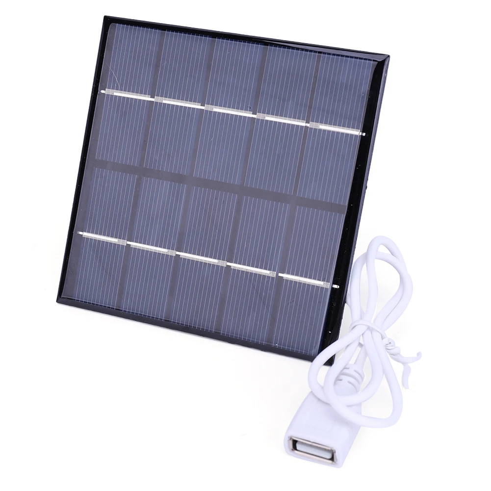 5W Solarpanel mit USB-Ausgang, polykristallines Solarpanel, tragbares Ladepanel, mobile Stromversorgung für Ladegerät, 3,7 Batterien, Zubehör Image