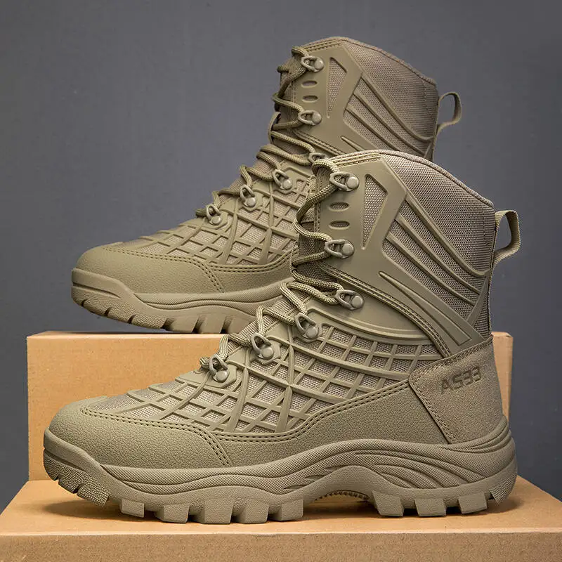 Herrenstiefel, Plattform, hochwertige Sportschuhe, Outdoor-Stiefeletten, Schnür-Wanderstiefel, verschleißfeste Dschungel-Trekkingstiefel, Größe 39–47