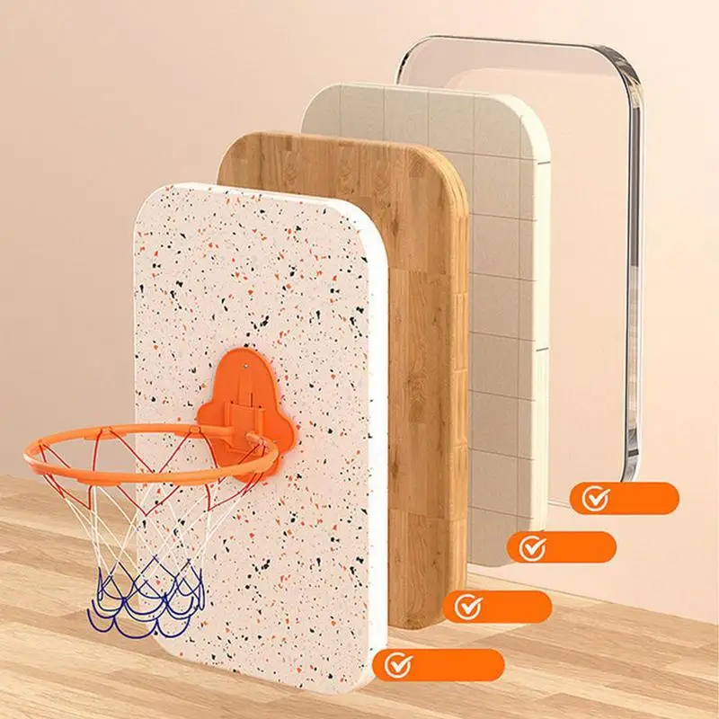 Indoor-Basketballkorb, 32 cm, Dribbling, leiser Basketball-Trainingskorb, geräuschlos, springend, an der Wand montiertes Outdoor-Spielzeug für Kleinkinder Image