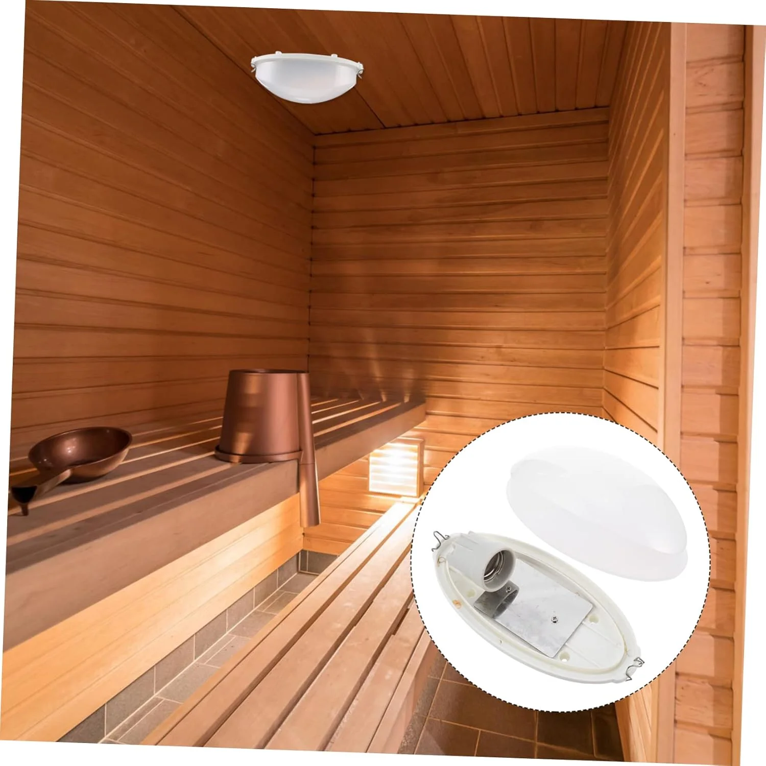 Explosionsgeschützte Lampe für Sauna, Dampfbad, Pools und Whirlpools Image
