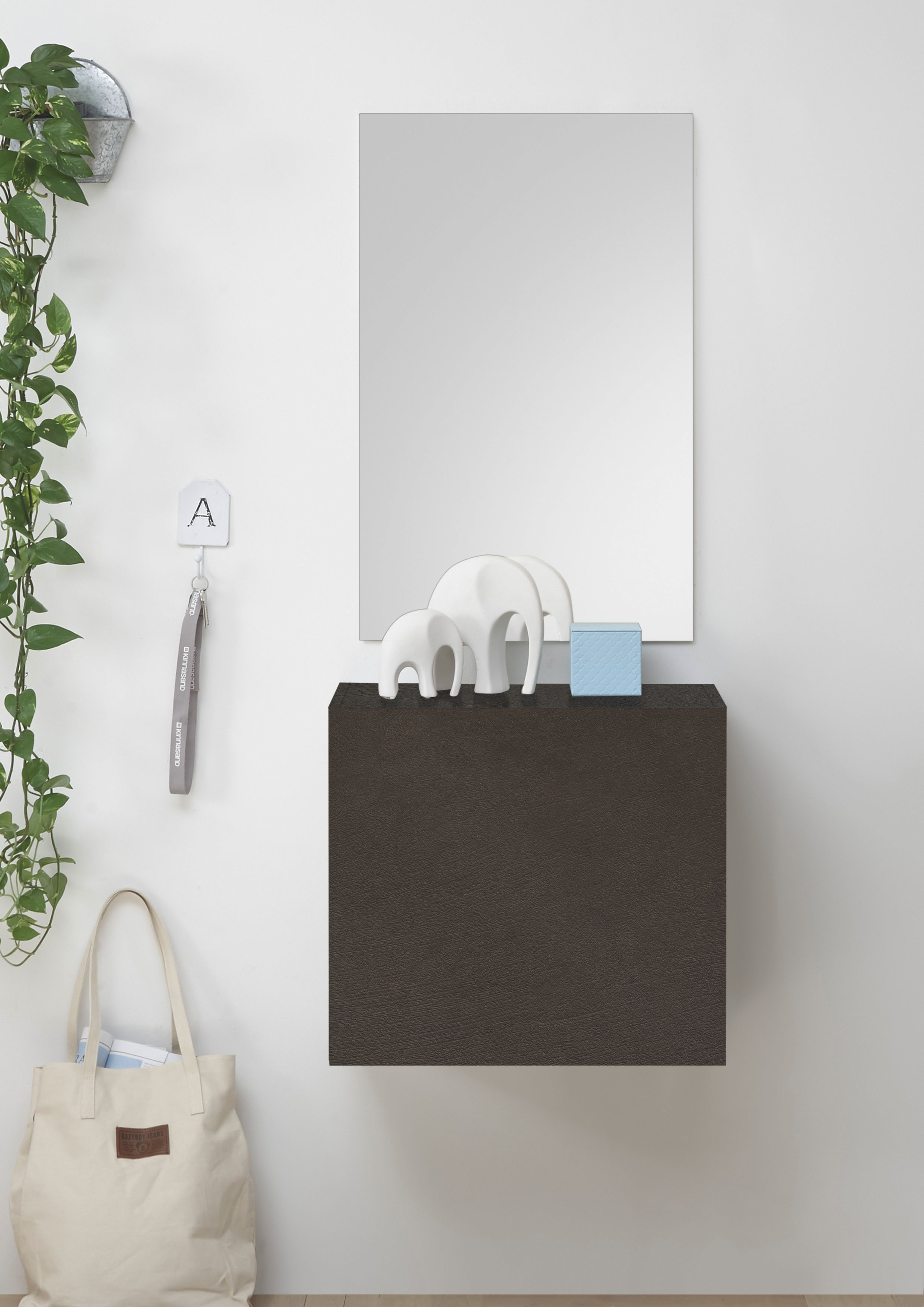 Garderobenschrank HOME AFFAIRE "Infinity", grau (lava), B:55cm H:50cm T:30cm, Schränke, Garderobenschrank Image