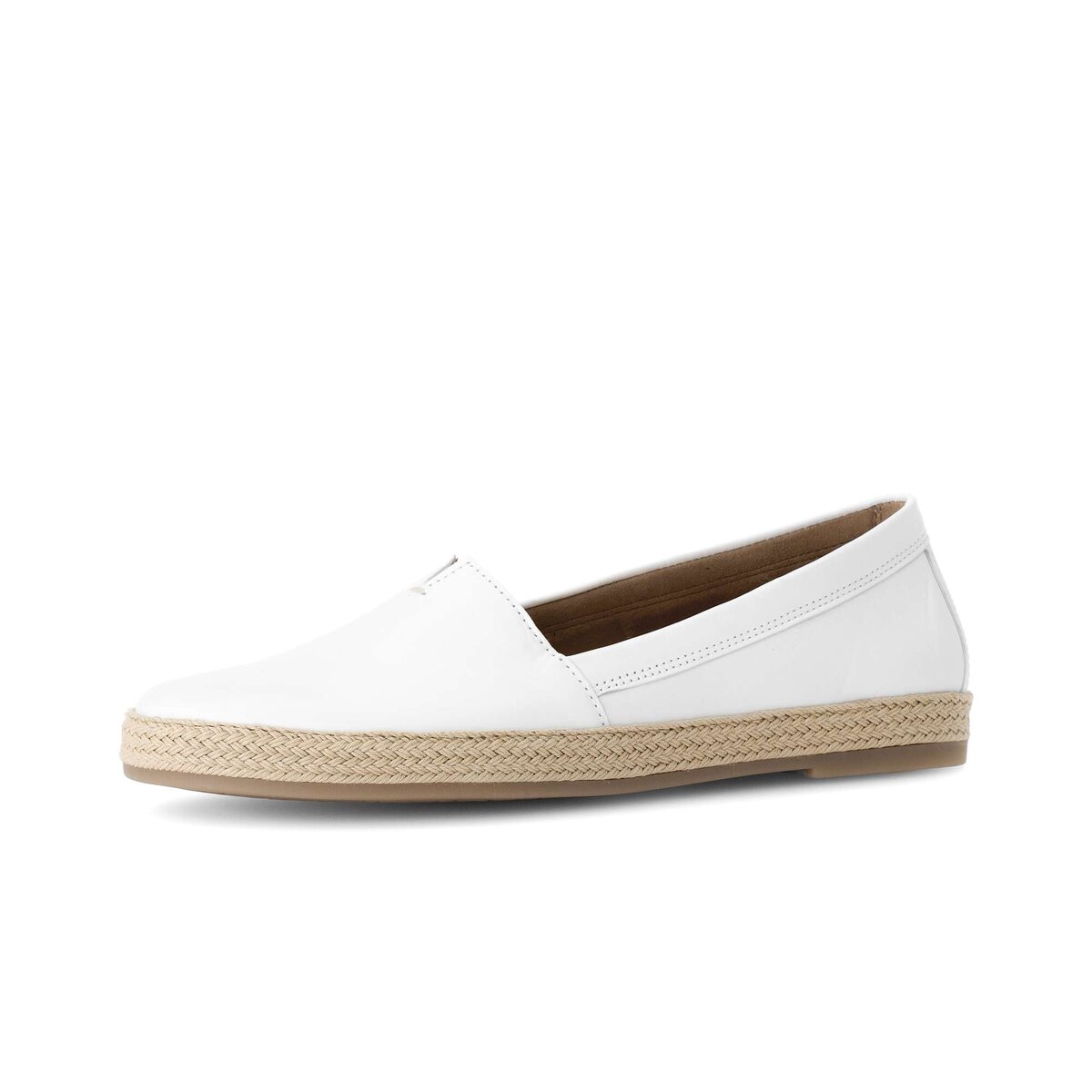 Slipper GABOR "Slipper Glattleder", Damen, Gr. 36, weiß, Schuhe Slipper