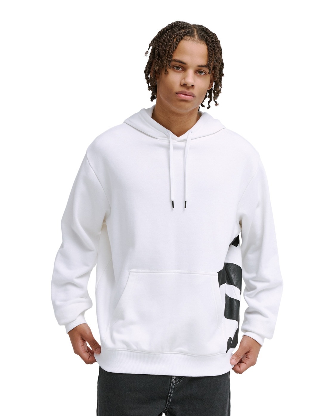 Kapuzensweatshirt DC SHOES "Lanai", Herren, Gr. S, weiß, Obermaterial: 55% Baumwolle, 25% Baumwolle, 20% Polyester;, Sweatshirts
