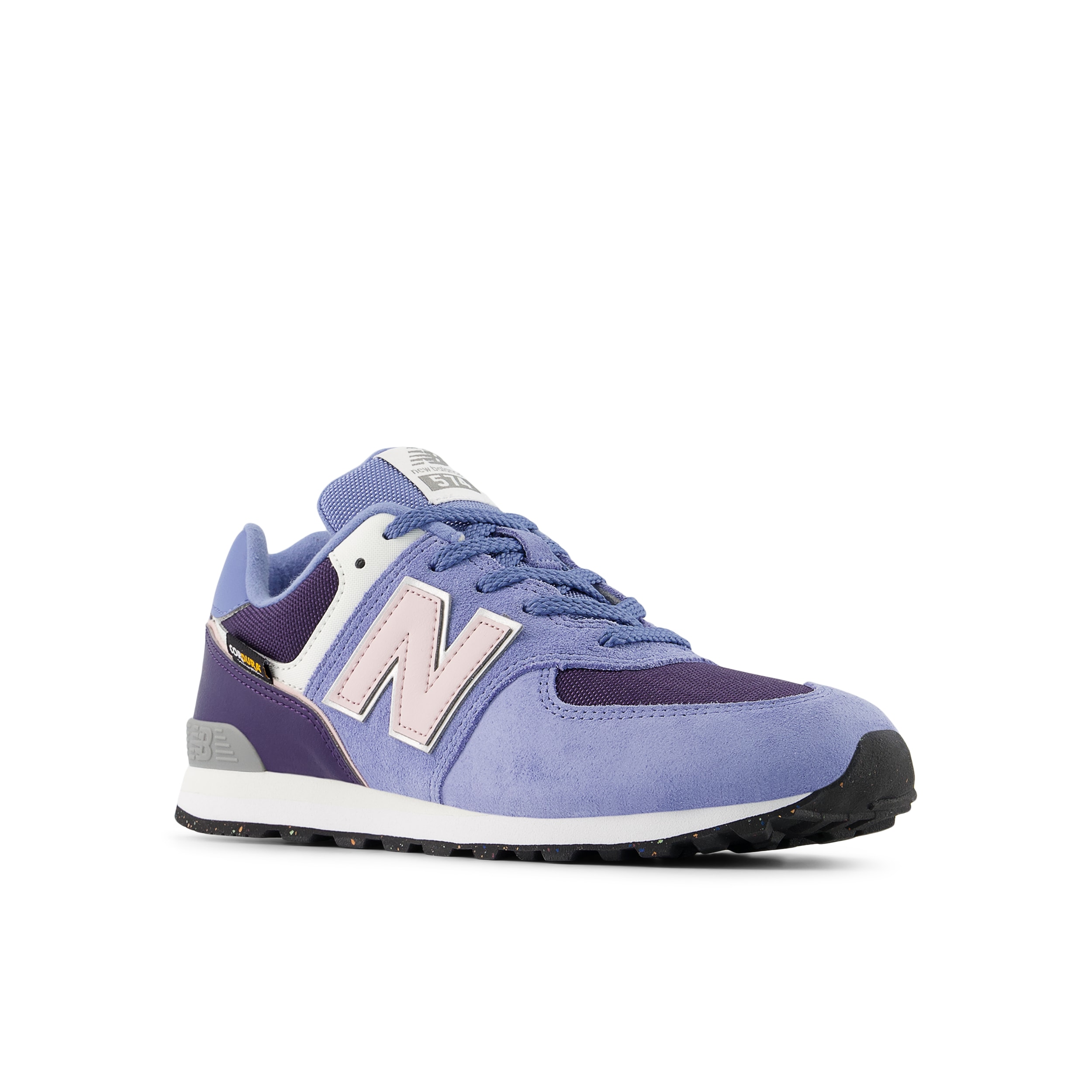 Sneaker NEW BALANCE "574", Damen, Gr. 39, fairweather blau, Leder, Synthetik, Textil, Schuhe Sneaker