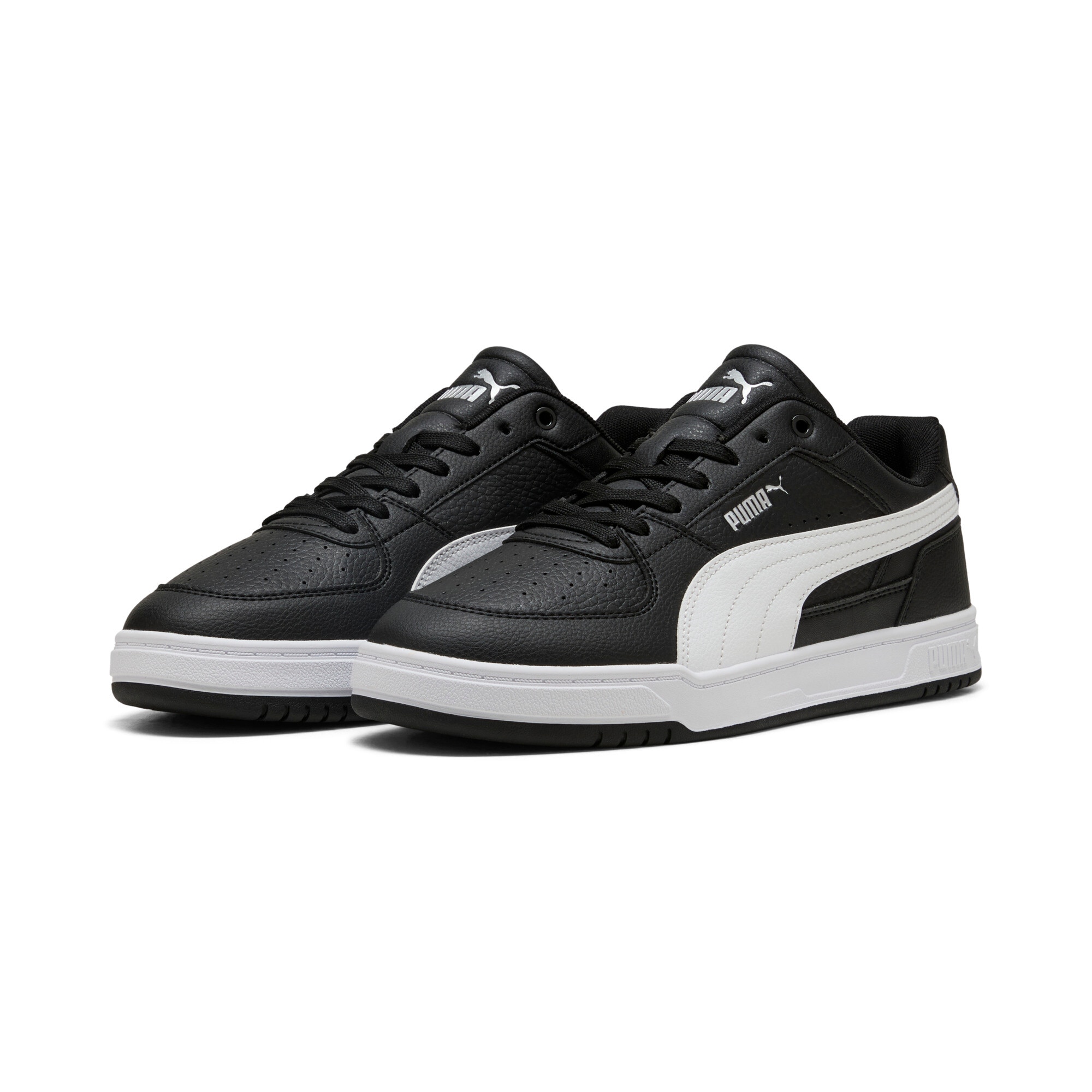 Sneaker PUMA "CAVEN III", Damen, Gr. 47, puma schwarz, puma weiß, puma silber, Schuhe Sneaker