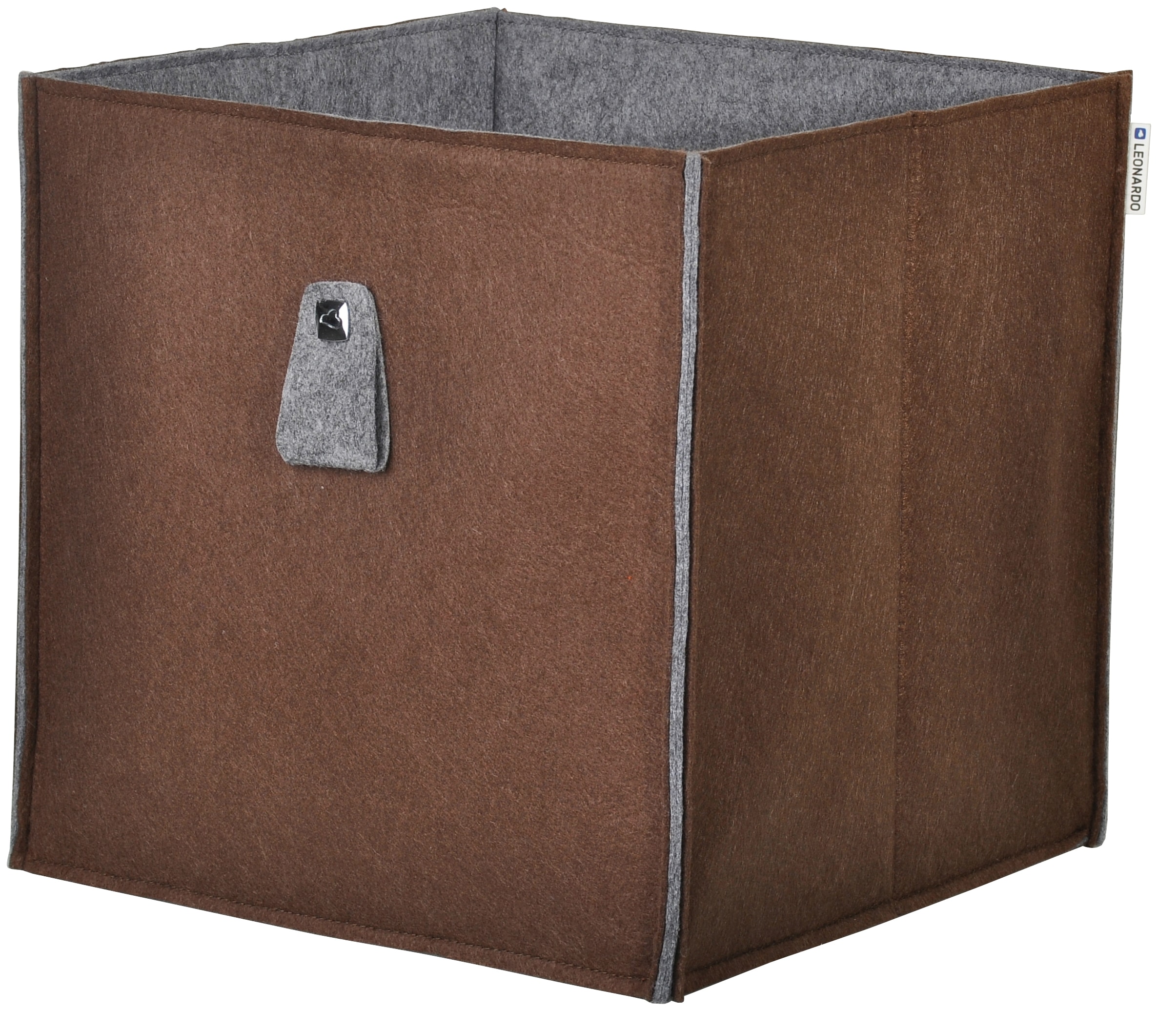 Aufbewahrungsbox PHOENIX "Atlanta", braun (mocca), B:34cm H:34cm T:34cm, Filz, Aufbewahrungsboxen, Aufbewahrungsbox, B/H/T: 34 x 34 x 34 cm