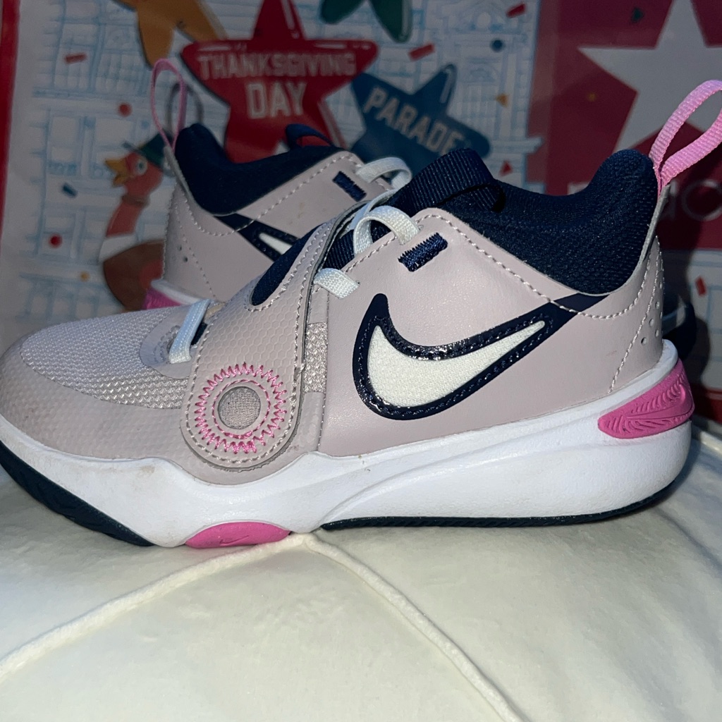 Nike Shoes | : Nike Team Hustle D 11. Nike Kids Shoes - Pink And White | Color: Pink/White | Size: 11c