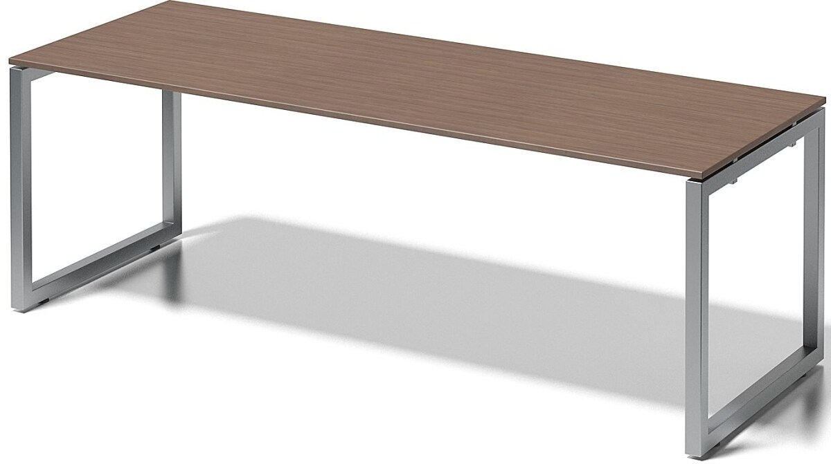 Bisley Schreibtisch Cito BxTxH 220x80x74cm nußbaum Gestell silber Image