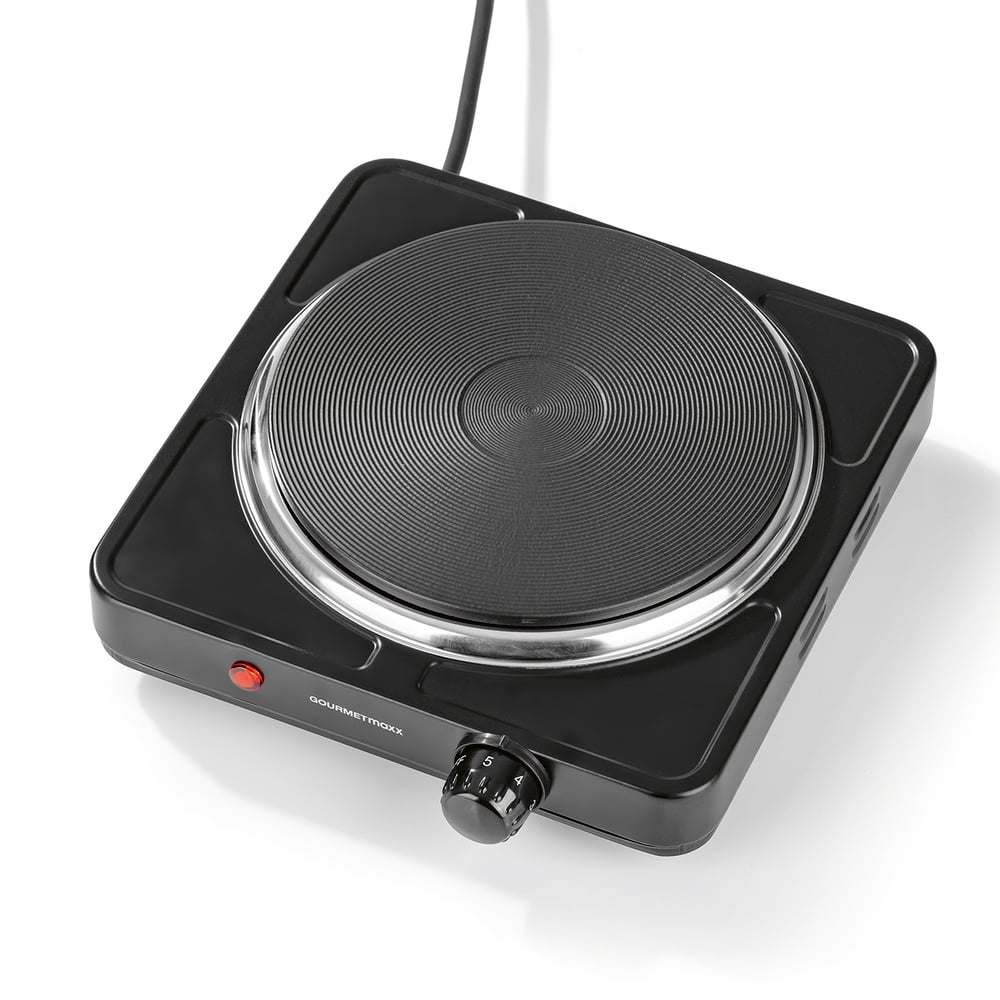 GOURMETmaxx Einzelkochplatte - schwarz + CH-Stecker Image