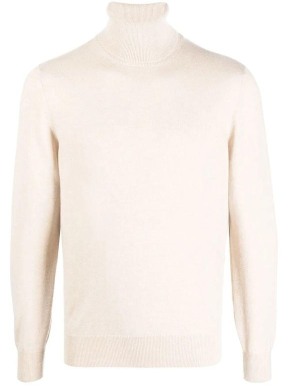 Cashmere Turtle-Neck Sweater - Natural - Brunello Cucinelli Knitwear