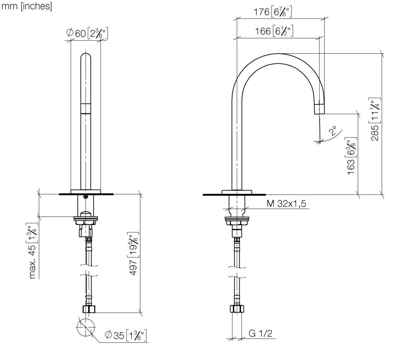 Dornbracht Waschtisch-Stand-Auslauf 13716882-93 Image
