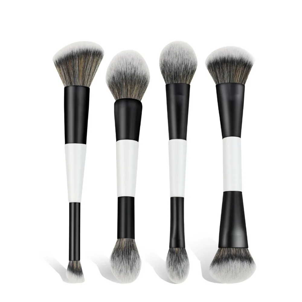Doppelseitiger F4 Kontur-Gesichtspinsel mit Hoher Deckkraft, Multifunktionale Make-up-Pinsel für Kosmetik, Schönheit, Lidschatten und Concealer