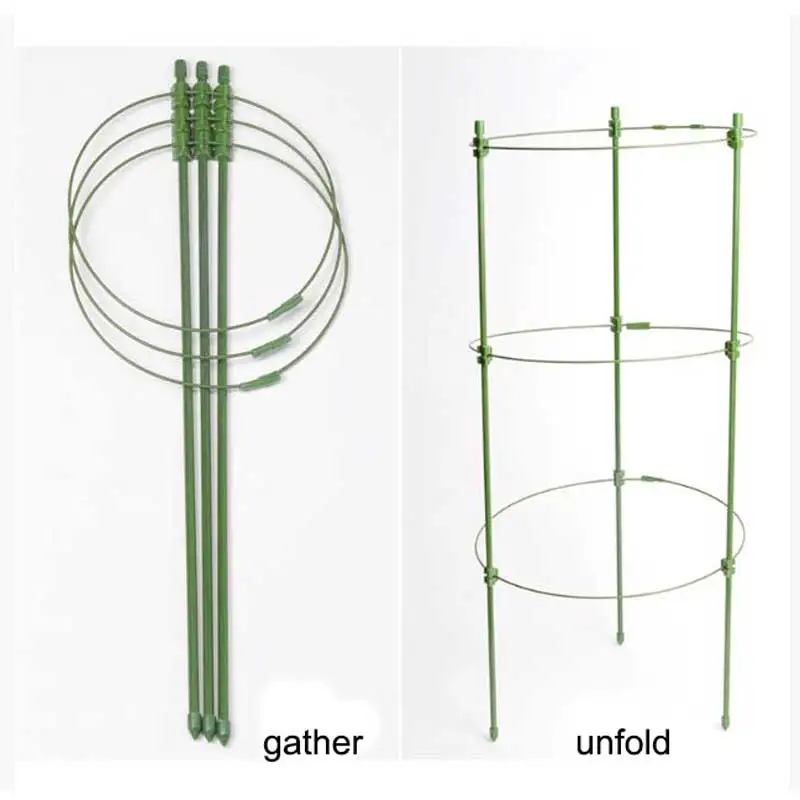 45cm Pflanzen-Klettergerüst Gartenbedarf Kletterpflanzen-Eisenring-Stütze Rosenblumen-Rahmen Pflanzenstütze für den Garten Image