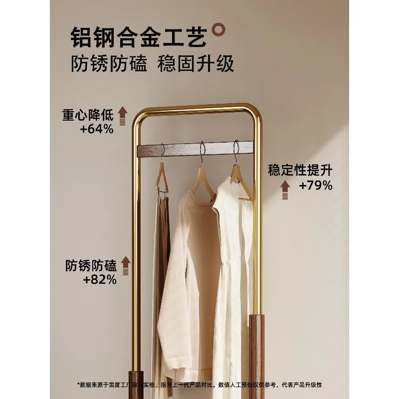 Schlafzimmer-Bodenbügel im mittelalterlichen Stil, Garderobe, Massivholz, sub-sauber, Kleiderbügel, klein, 2025, neuer Eingangstür, Eingang