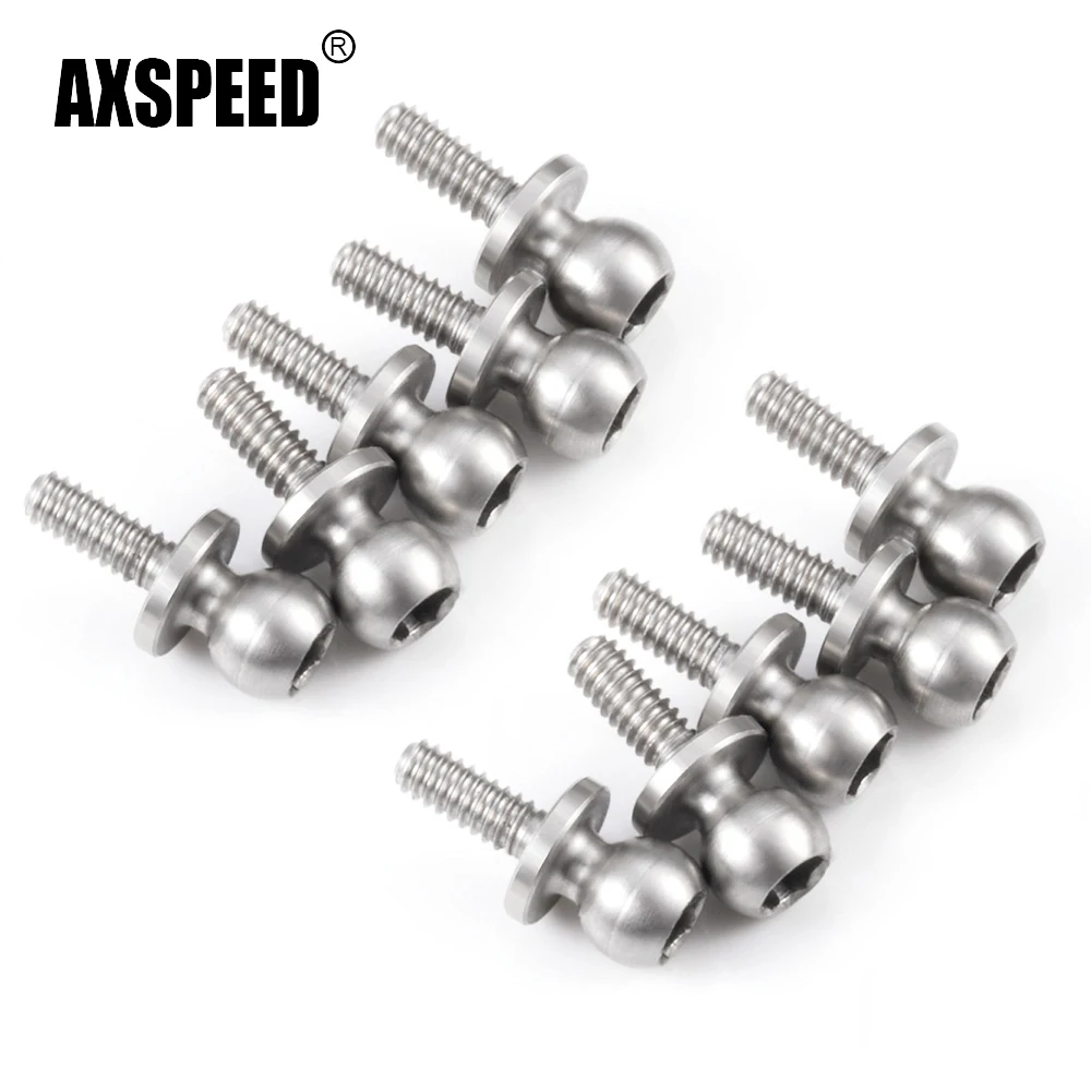 AXSPEED Spurstangensatz aus Aluminiumlegierung, Stahlkugelkopfenden für LOSI 1/24 Micro-B 1/28 Micro-T RC Buggy Truck Modell-Upgrade-Teile
