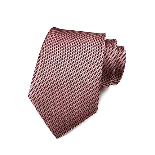 Gestreifte Krawatte aus Satin für Herren, verschiedene Farben für unterschiedliche Kombinationsbedürfnisse, geeignet für Business, Hochzeit und formelle Anlässe, elegante und modische Krawatte Image