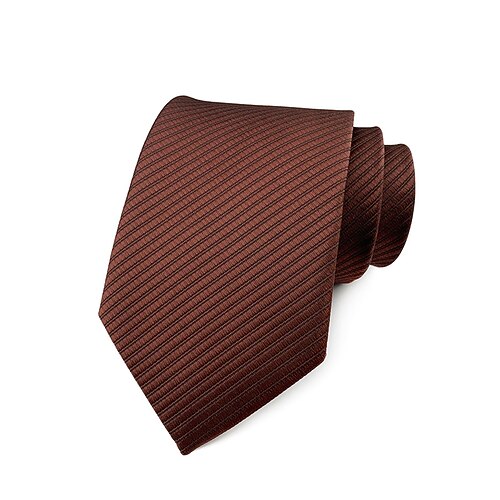 Gestreifte Krawatte aus Satin für Herren, verschiedene Farben für unterschiedliche Kombinationsbedürfnisse, geeignet für Business, Hochzeit und formelle Anlässe, elegante und modische Krawatte Image