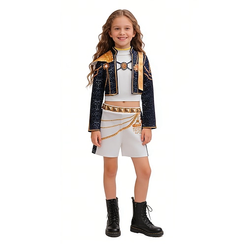 Kpop-inspiriert Von koreanischen Idolen inspiriert Popstar Kostüm Ausgefallene Kostüme Karnevalskostüm Virtuelles Idol for Mädchen Kinder Halloween Karneval Leistung Comic-Konzert Anime Expo Image