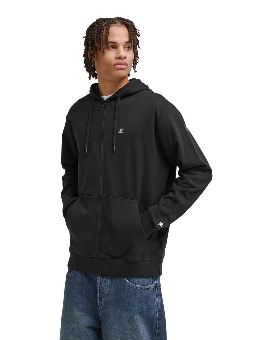 Hoodie DC SHOES "Lorion", Herren, Gr. S, schwarz, Obermaterial: 50% Walkfrottier, 25% Walkfrottier, 25% Microfaser;, Sweatshirts Hoodie