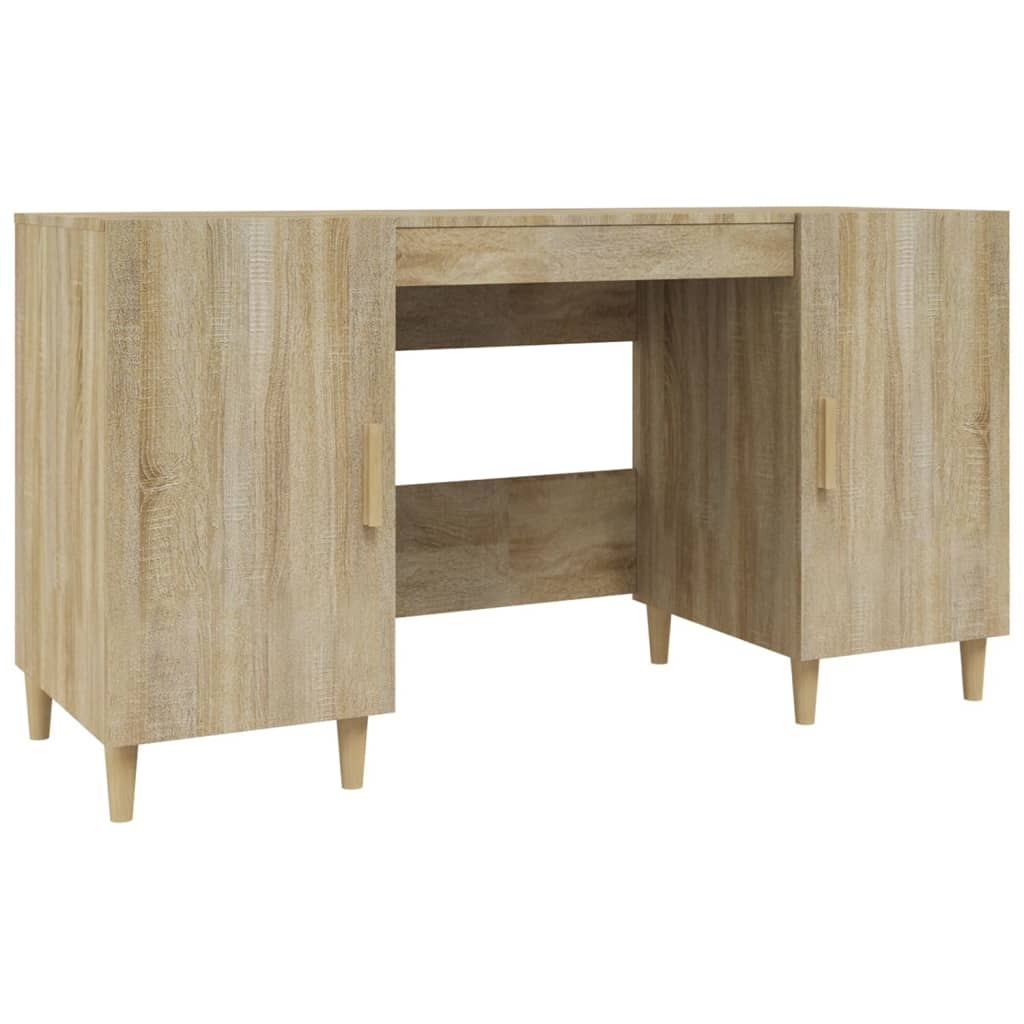 vidaXL Schreibtisch Sonoma-Eiche 140x50x75 cm Holzwerkstoff Image