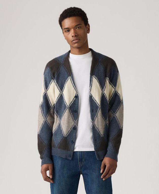 Relaxed-fit Cardigan Sweater - Blue - Levi's Knitwear