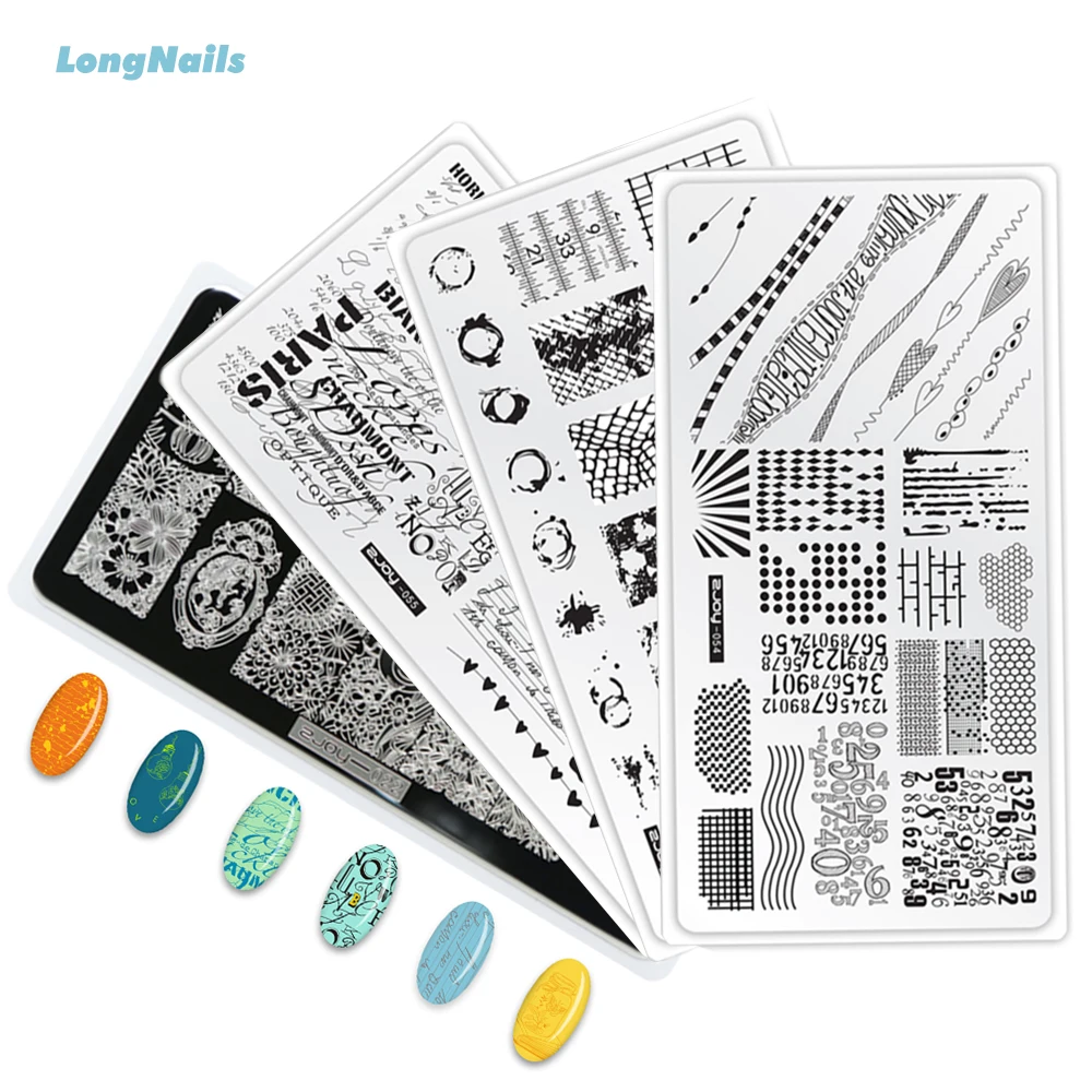 6*12cm Zjoy Valentine Stamper Nagel Vorlage Liebe Spinne Reben Herz Druck Schablone Schlange Haut Einfache DIY Nagel Stamper Platte 01-60 Image