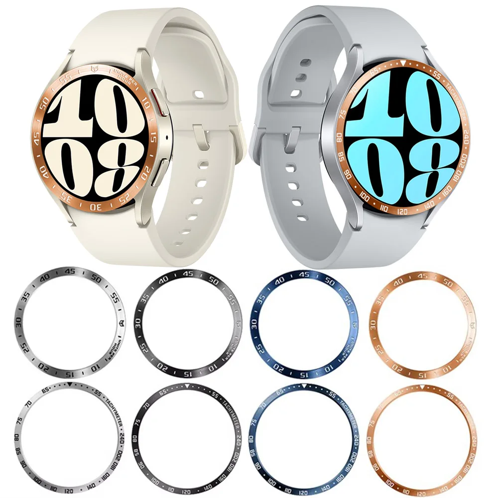 Metallabdeckung Lünette Ringgehäuse für Samsung Galaxy Watch 6 44 mm 40 mm Classic 43 mm 47 mm Schutz Stahlrahmen Gehäuse Stoßstangenzubehör Image