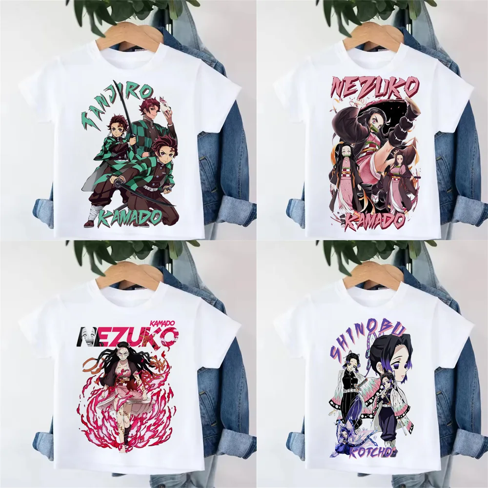 Demon Slayer Mitsuri Kinder T-Shirt Japanisches Anime-T-Shirt Grafik-T-Shirt Japanisches Anime-Manga-T-Shirt Image