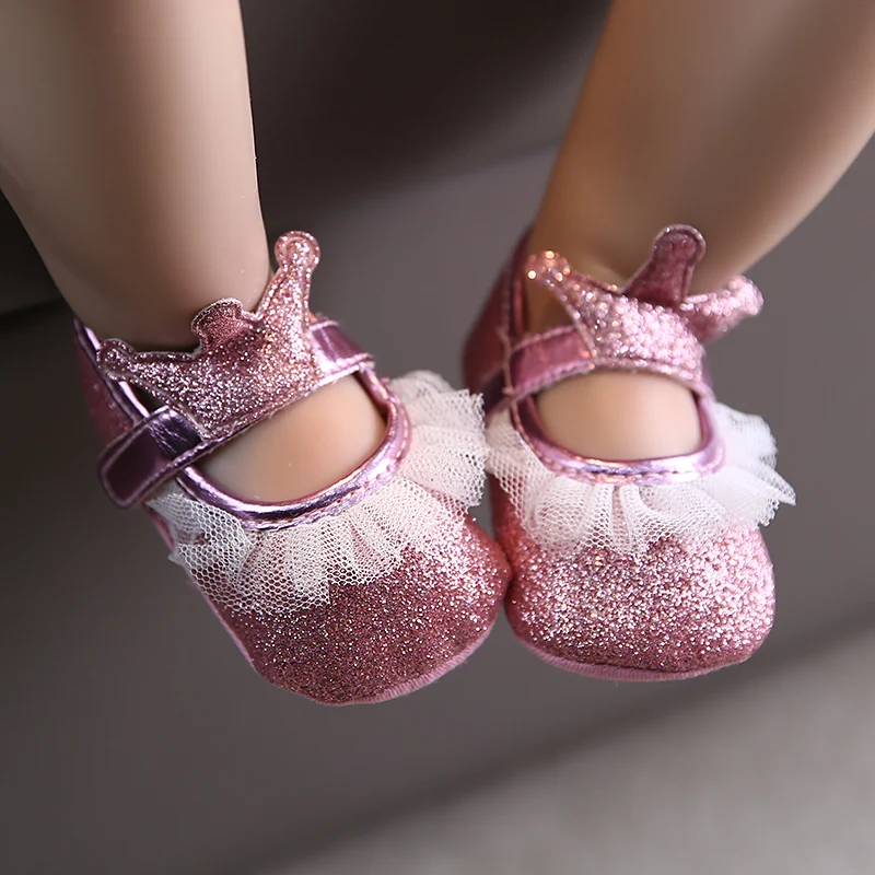 2023 sommer Mode Neugeborenen Rosa Baby Schuhe Non-slip Tuch Unten Schuhe Mädchen Elegante Atmungsaktive Freizeit Baby Erste Wanderschuhe