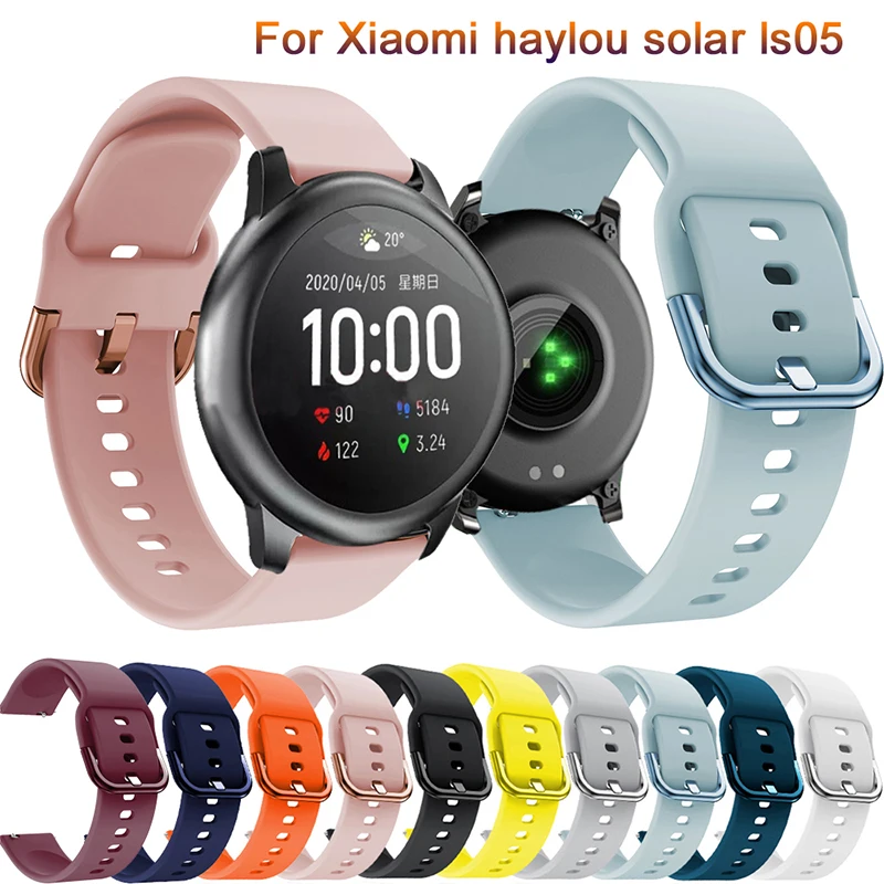 Sport Silikon Strap 22mm Armband Für Xiaomi haylou Solar ls05 Original Smart Armbänder Armband Mode Zubehör Image
