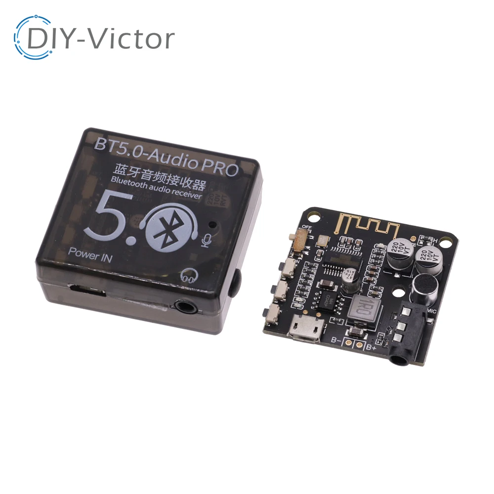 Mini Bluetooth 5,0 Decoder Board Audio empfänger BT 5,0 Pro MP3 verlustfreier Player drahtloses Stereo-Musik verstärker modul mit Gehäuse Image