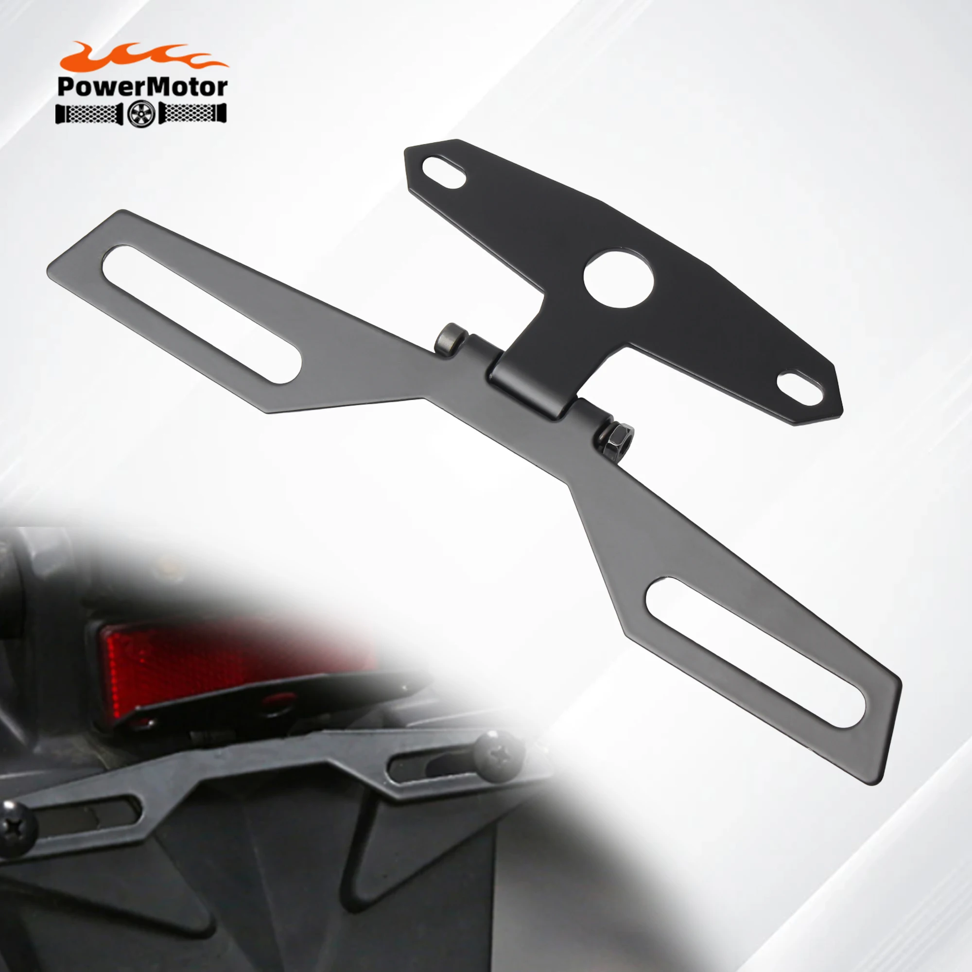 Staffa targa universale per moto Fanale posteriore Targa pieghevole fissa Supporto versatile per scooter Dirt Bike ATV